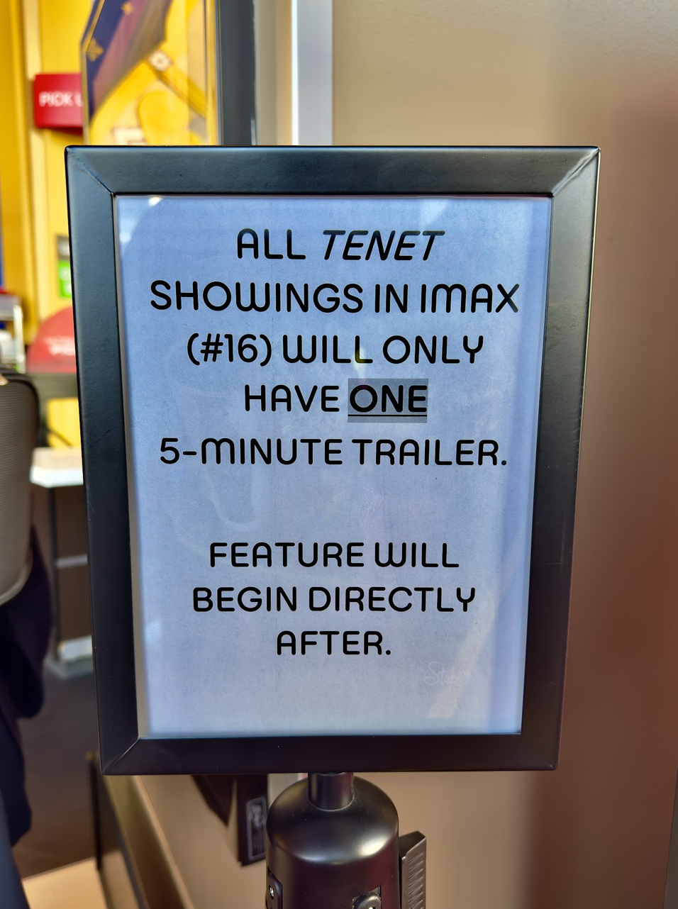 Christopher Nolan's Tenet traveled back to IMAX 70mm Film 36 months after the COVID-19 pandemic